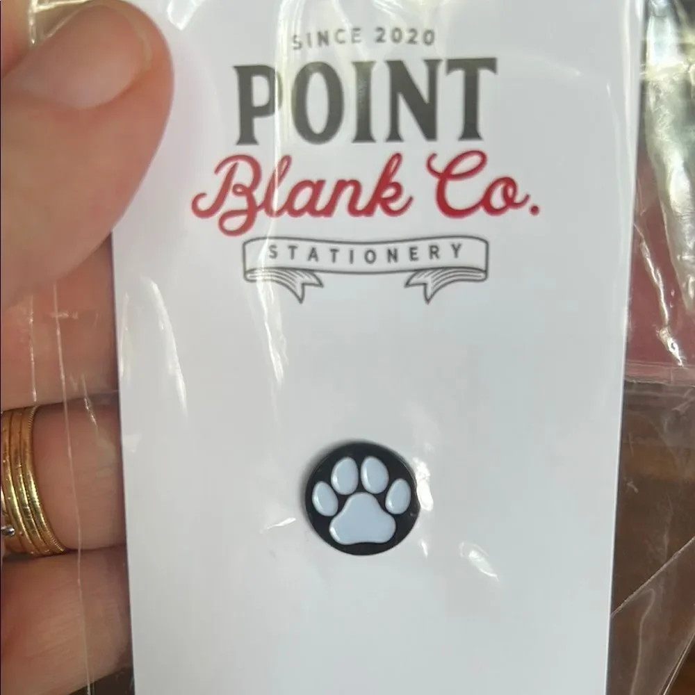 Black Paw Print Pin